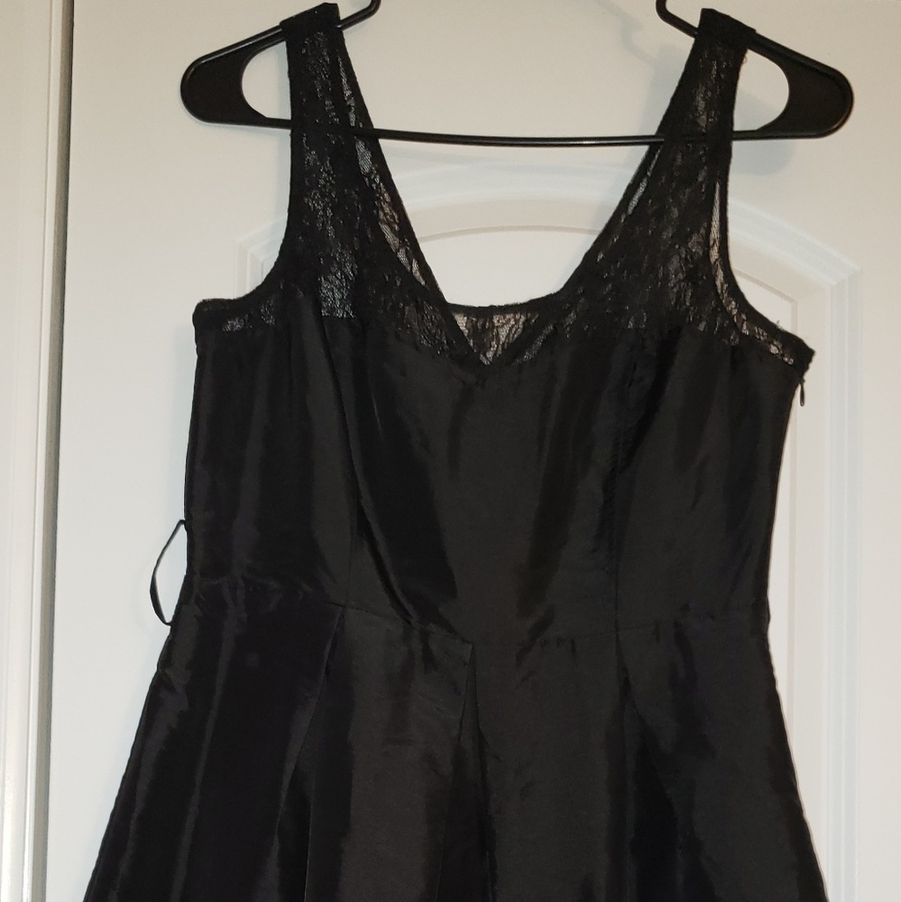 Black satin dress